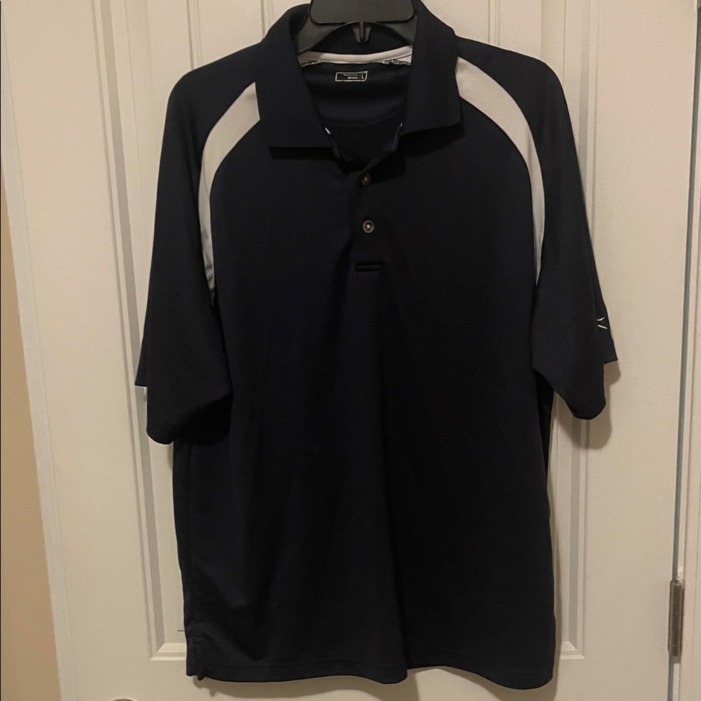 Slazenger Navy and White Polo Shirt‎ size L